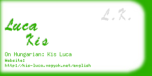 luca kis business card